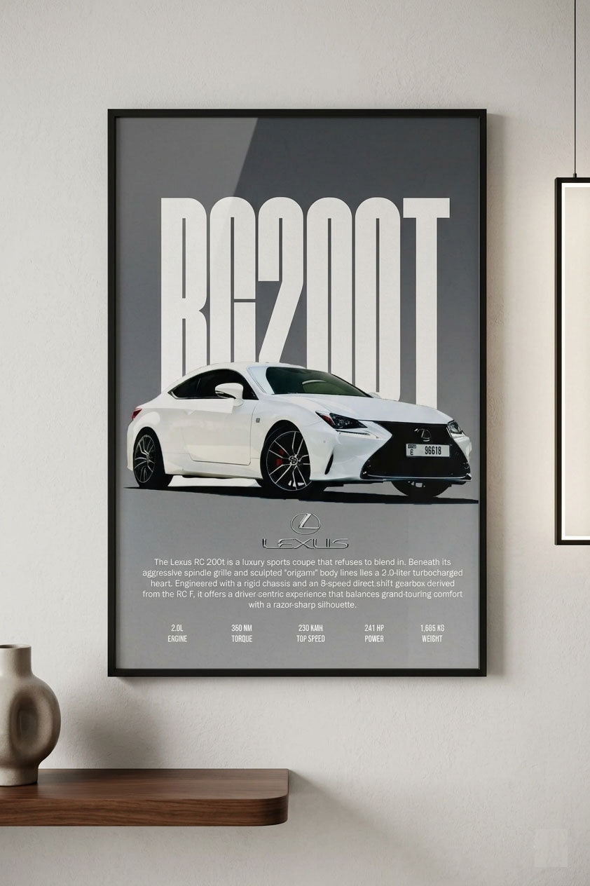 Custom Automotive Spec-Sheet Poster & Premium Frame